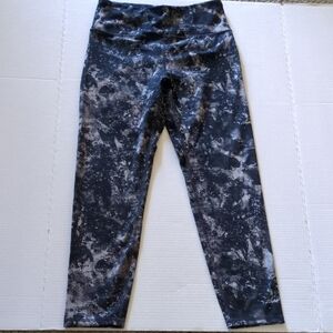 Zobha Black and Gray Patterned Leggings